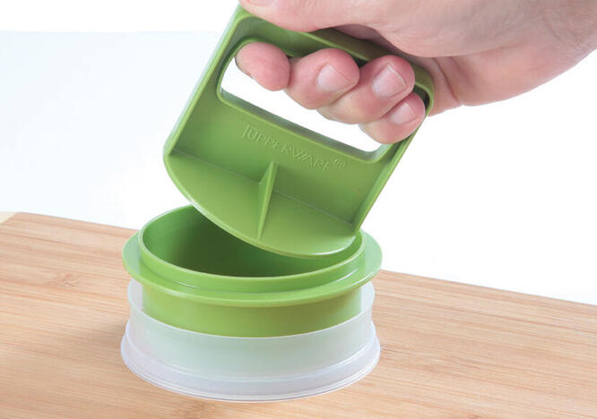 Tupperware Prensa y Porta Hamburguesa 
