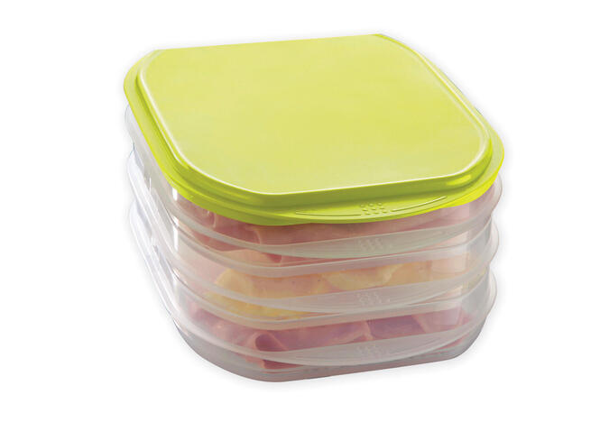 Fiambrera Apilable 3 Bandejas Con Tapa Tupperware