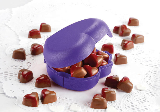 Tupperware Hermético Corazón con Glitter 