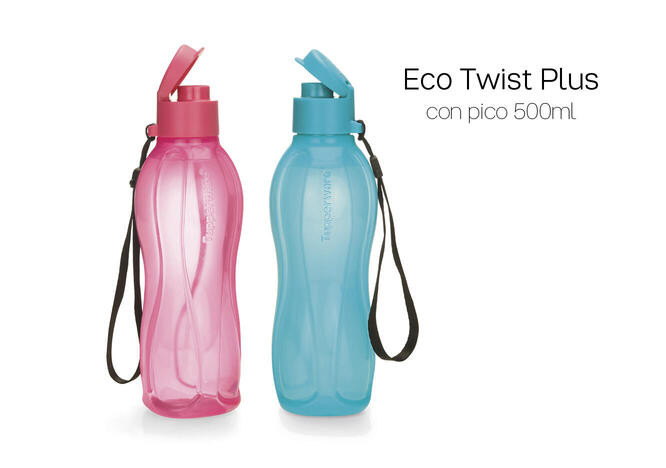 Botella Eco Twist Slim 1 Litro Con Pico Y Correa Tupperware