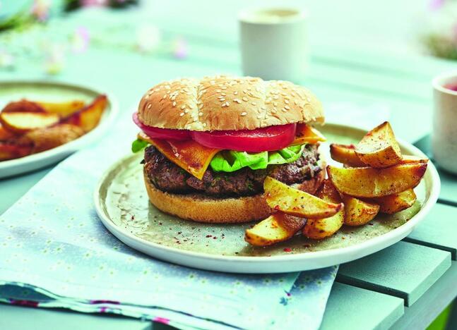Tupperware Hamburguesa completa con pan de papa 